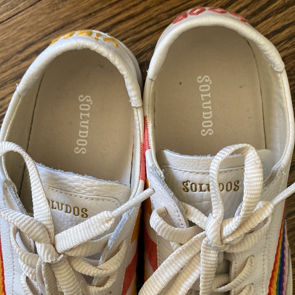 Soludos Shooting Star Embroidered Leather Sneakers - Picture 6 of 7